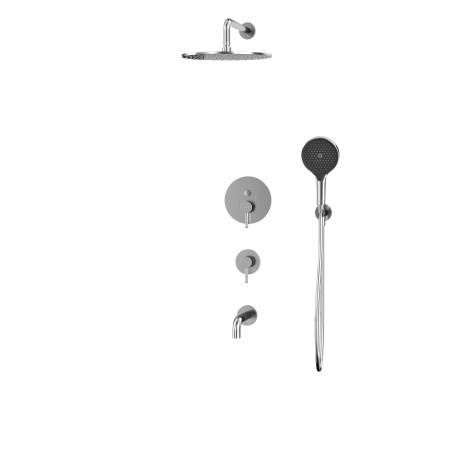 душевая система для ванны скрытого монтажа whitecross y, yset07topnib, никель брашированный