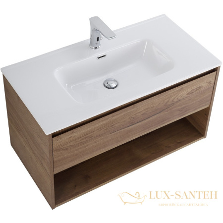 тумба под раковину belbagno kraft kraft-900-1c-so-rt 90 см подвесная, rovere tabacco
