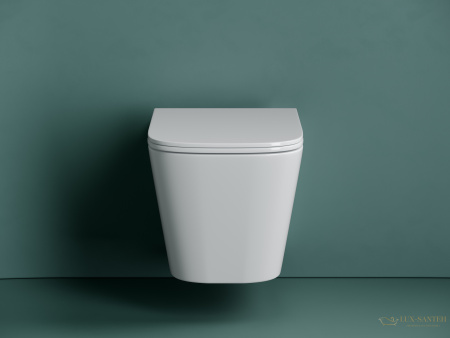 унитаз подвесной ceramica nova union, cn4009t, смыв торнадо, безободковый, с сиденьем микролифт, белый