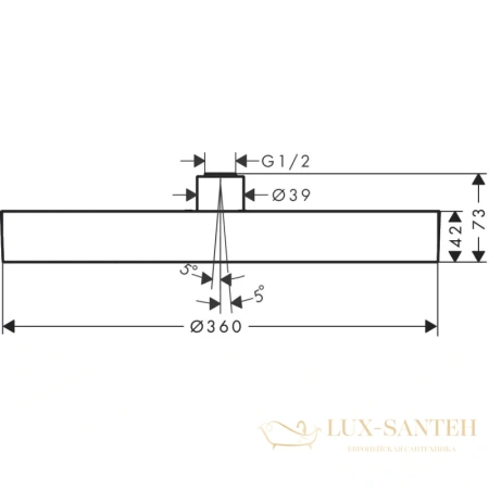 верхний душ hansgrohe rainfinity 360 1jet 26231140 бронза