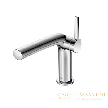 однорычажный смеситель для умывальника на одно отверстие 120 keuco edition 400, 51504010002, с гарнитурой, хром