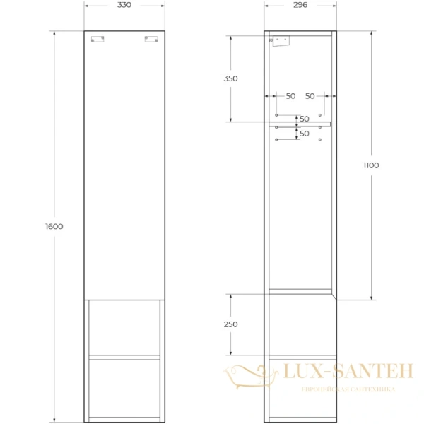 пенал подвесной belbagno kraft kraft-1600-1a-sc-bo-r, bianco opaco