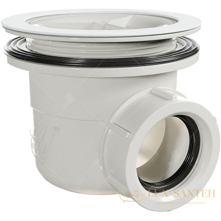 сифон rgw 502411101-01 для душевого поддона s-010-1, белый