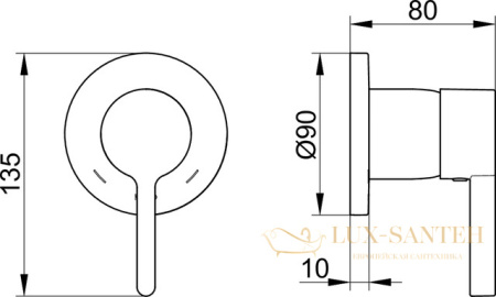 встраиваемый однорычажный смеситель dn 15 keuco edition 400, 51551030001, бронза шлифованная