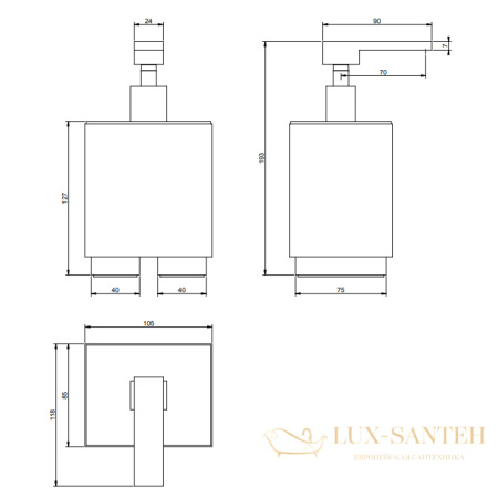 дозатор для жидкого мыла настольный белый gessi inverso accessories 20837.726, warm bronze br pvd