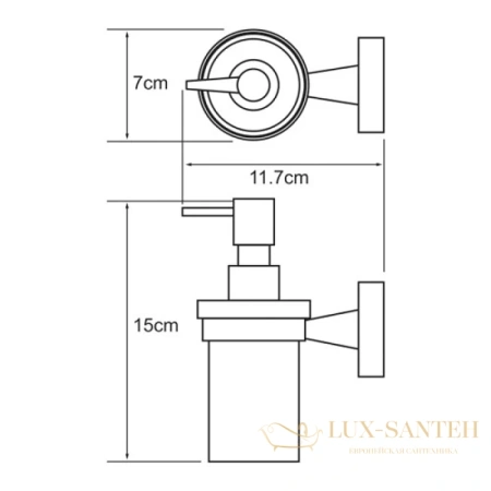 дозатор wasserkraft isen k-4099 150 мл, хром