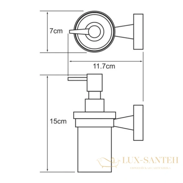 дозатор wasserkraft isen k-4099 150 мл, хром