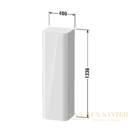 шкаф высокий duravit happy d.2 plus hp1261l9292 400x360x1336 мм левый, серый