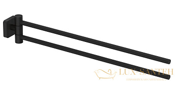 полотенцедержатель двойной поворотный kludi vela s, 2597739, черный матовый