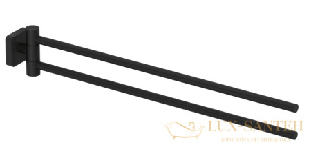 полотенцедержатель двойной поворотный kludi vela s, 2597739, черный матовый