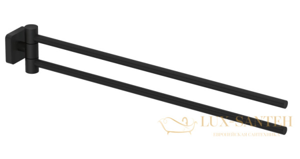 полотенцедержатель двойной поворотный kludi vela s, 2597739, черный матовый