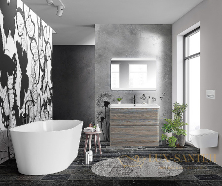 тумба под раковину belbagno albano albano-800-2c-pia-ps 80 см, pino scania