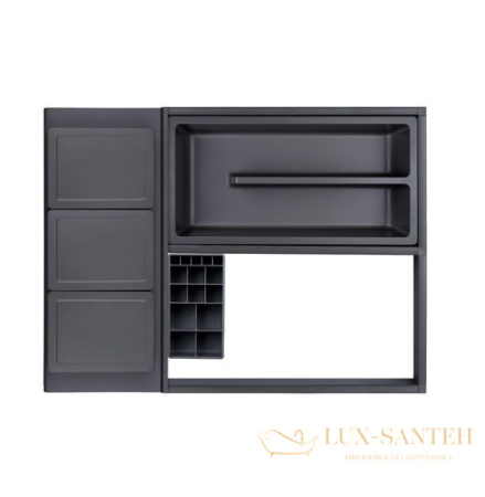 органайзер для тумбы jacob delafon eb749-nf 46 см, черный матовый