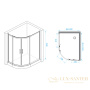 душевой уголок rgw passage 41086192-11 pa-61 120х90, профиль хром, стекло прозрачное