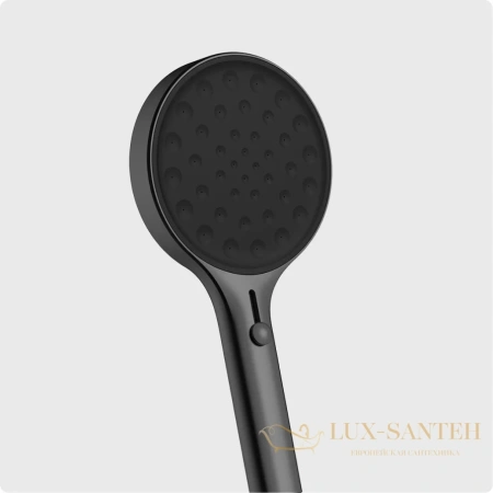 ручной душ aquame aqm8501mb, 4 режима, 135 мм, черный матовый
