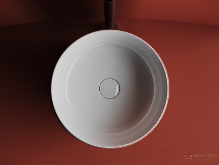 раковина накладная ceramica nova element cn6073, 356*356*135 мм, белый