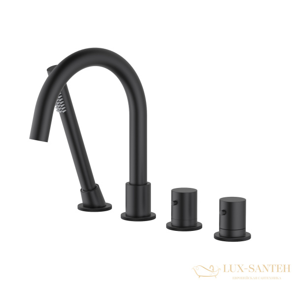 смеситель термостатический timo saona 2330/03y на борт ванны, черный матовый