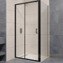 душевой уголок rgw passage 410874151-14 pa-74b 150x110, профиль черный, стекло прозрачное
