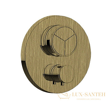 термостат для душа встраиваемый almar core e176633.hb, внешняя часть, на 3 выхода, латунь брашированная pvd