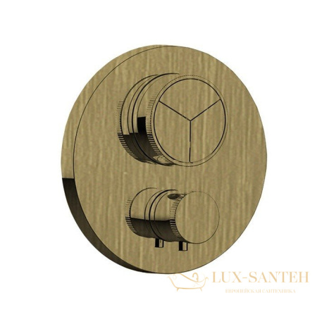 термостат для душа встраиваемый almar core e176633.hb, внешняя часть, на 3 выхода, латунь брашированная pvd