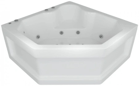 акриловая ванна aquatek лира lir150-0000006 с гидромассажем (пневмоуправление), с фронтальным экраном