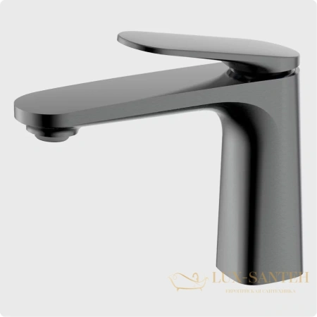 смеситель для раковины aquame imola aqm6710gm, оружейная сталь