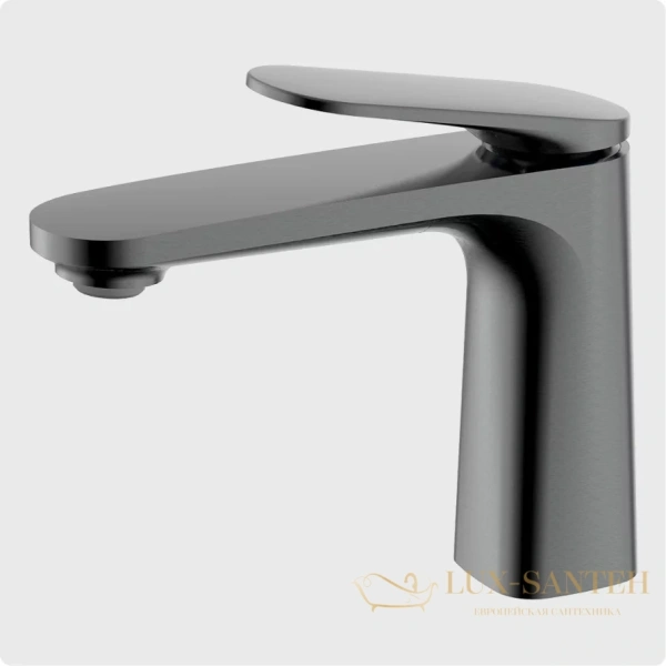 смеситель для раковины aquame imola aqm6710gm, оружейная сталь