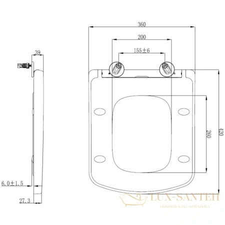 сиденье для унитаза allen brau liberty 4.33006.20 с микролифтом, белый