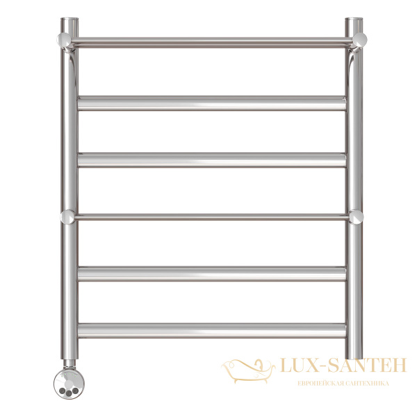 полотенцесушитель 500x600 электрический point артемида pn14156pe п4 c 2 полками, левый/правый хром