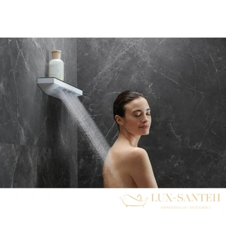 боковой душ hansgrohe rainfinity 500 1jet 26243700 с полкой матовый белый