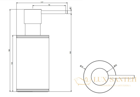 дозатор gessi 316 accessories 54737.239 настольный, steel brushed/белый