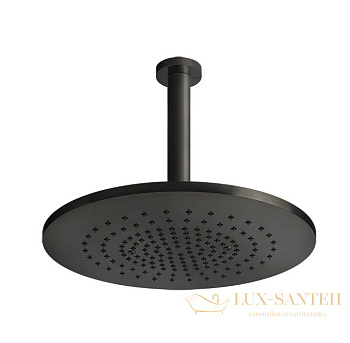 верхний душ gessi 316 shower 54152.707 ø 355 мм, black metal brushed pvd
