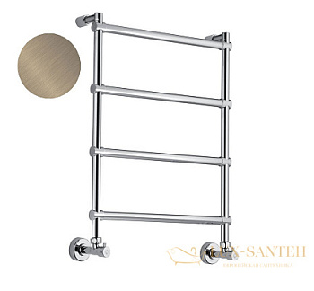 полотенцесушитель водяной margaroli sole 4424704(26)nn, высота 72 см, ширина 53 см, шлифованный никель