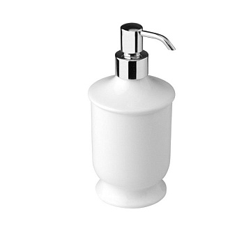 дозатор для жидкого мыла nicolazzi on shelf, 6006cr, из керамики, настольный, цвет белый