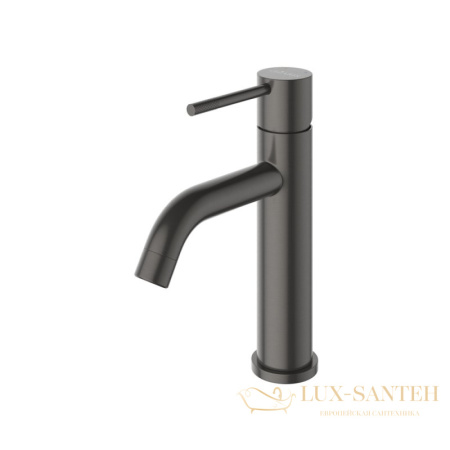 смеситель для раковины cezares relax-ls1-gm, с донным клапаном, оружейная сталь брашированная