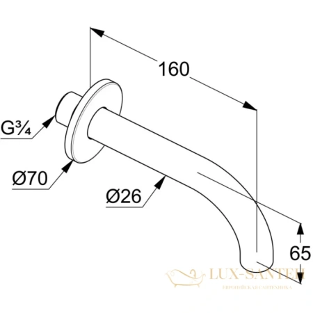 излив kludi bozz 38505n0 для ванны, золото матовое