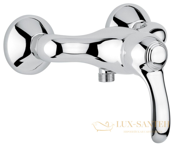 однорычажный смеситель emmevi harmony 22002/bc для душа без набора для душа, белый-хром