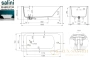 ванна salini orlanda kit  102112m s-sense 180x80 см, белый
