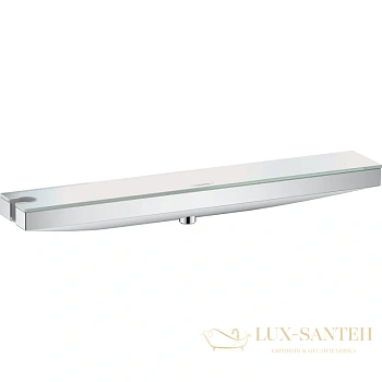 шланговое подключение hansgrohe rainfinity porter 500 26843000 с полкой и держателем, левое, хром