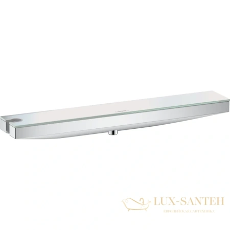 шланговое подключение hansgrohe rainfinity porter 500 26843000 с полкой и держателем, левое, хром