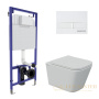 комплект berges  043244: подвесной унитаз floe s с системой инсталляции novum 525 и панелью смыва, белый