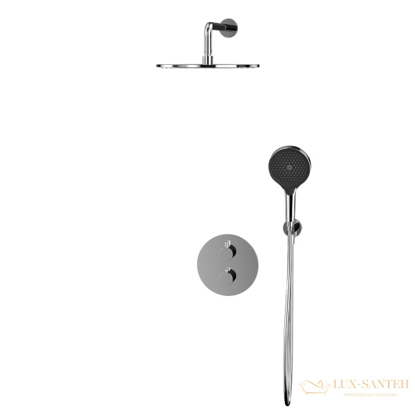 термостатическая душевая система скрытого монтажа whitecross y, yset08topcr, хром