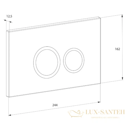 клавиша смыва d&k bayern db1529016 (арт.инсталл di8050127), белый
