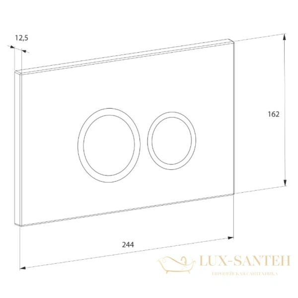 клавиша смыва d&k bayern db1529001 (арт.инсталл di8050127),черный матовый/хром