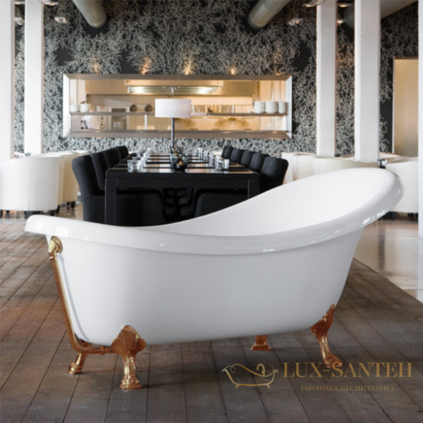 knief victorian, 0100-091-10, слив с цепочкой, с сифоном с горизонтальным отводом, цвет бронза (смонтирован на ванне)