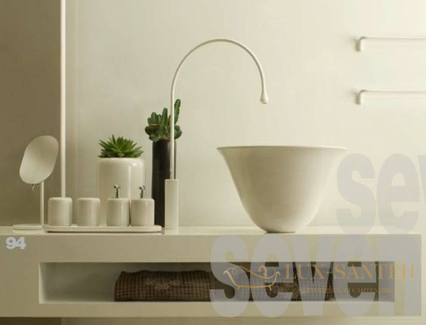 раковина накладная gessi goccia 39133.519, белый