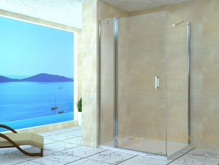 душевая стенка rgw 06221412-11 z-14 120, профиль хром, стекло прозрачное