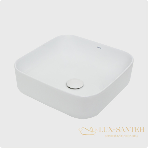 раковина накладная aquame aqm5011mw, 390*390 мм, белый матовый