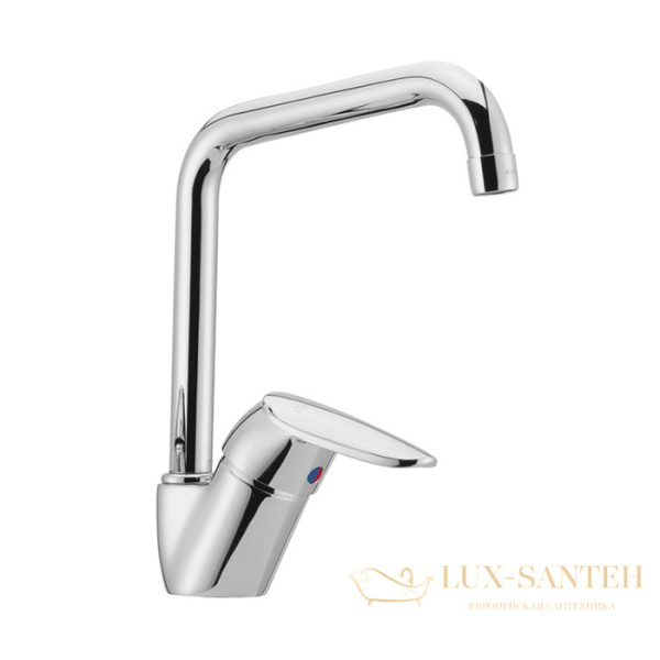 смеситель для кухни fima carlo frattini kitchen, f3207/1cr, поворотный опускающийся излив, хром