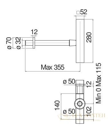 сифон nobili rubinetterie, av00102/3cr chrome, цвет хром